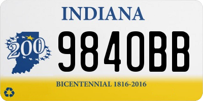 IN license plate 984OBB