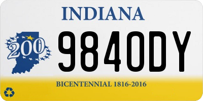 IN license plate 984ODY