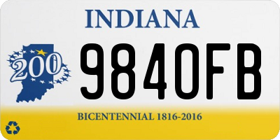 IN license plate 984OFB