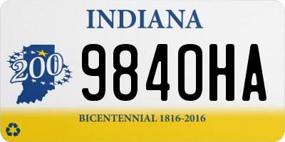 IN license plate 984OHA