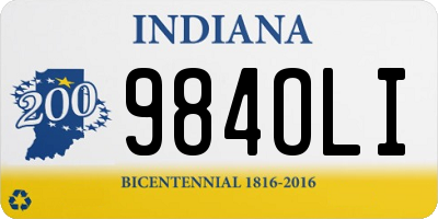 IN license plate 984OLI