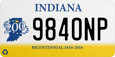 IN license plate 984ONP