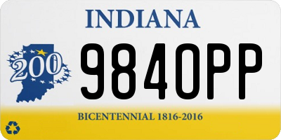 IN license plate 984OPP