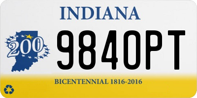 IN license plate 984OPT