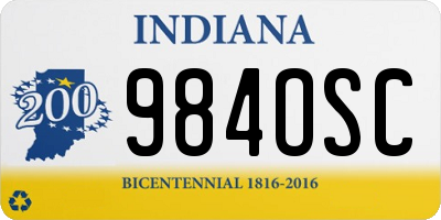 IN license plate 984OSC