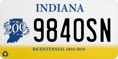 IN license plate 984OSN