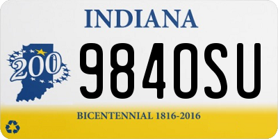 IN license plate 984OSU