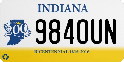 IN license plate 984OUN