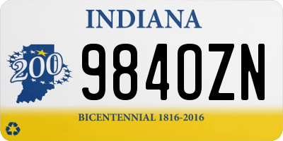 IN license plate 984OZN