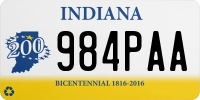 IN license plate 984PAA