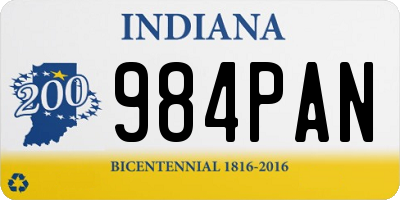 IN license plate 984PAN