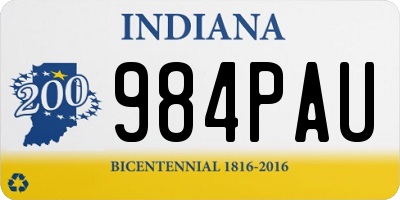 IN license plate 984PAU