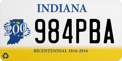 IN license plate 984PBA