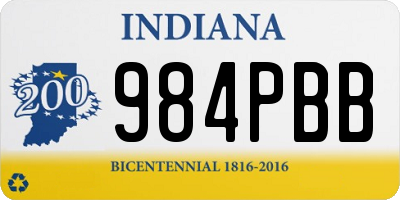 IN license plate 984PBB