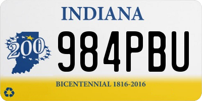 IN license plate 984PBU