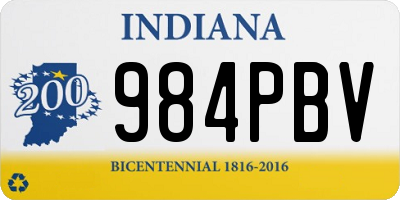 IN license plate 984PBV