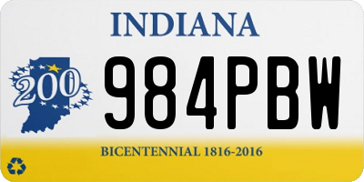 IN license plate 984PBW