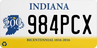IN license plate 984PCX