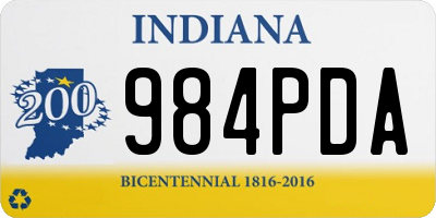 IN license plate 984PDA