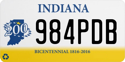 IN license plate 984PDB
