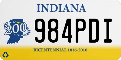 IN license plate 984PDI