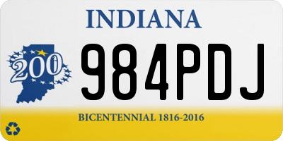 IN license plate 984PDJ