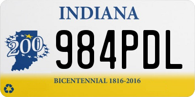 IN license plate 984PDL