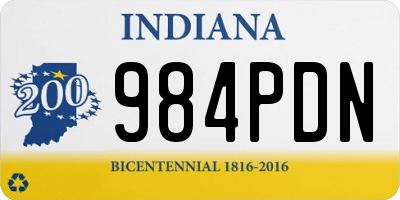 IN license plate 984PDN