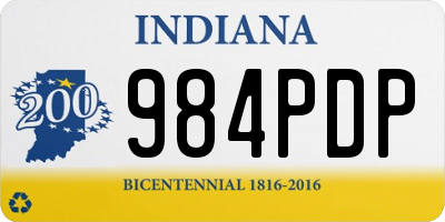 IN license plate 984PDP