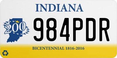 IN license plate 984PDR