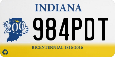 IN license plate 984PDT