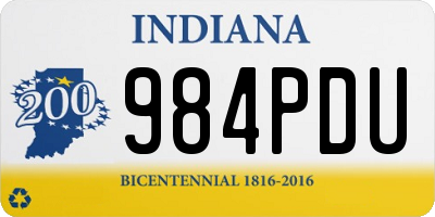 IN license plate 984PDU