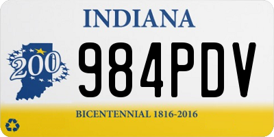 IN license plate 984PDV