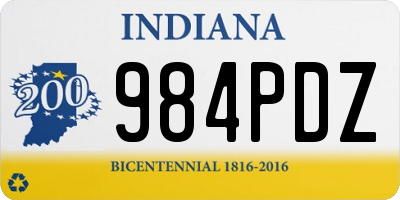 IN license plate 984PDZ