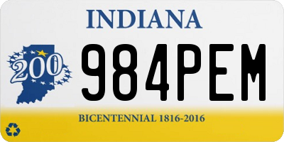 IN license plate 984PEM