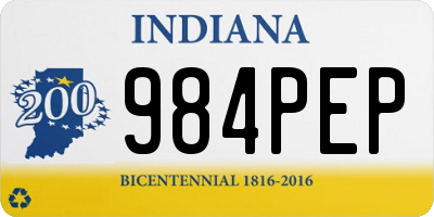 IN license plate 984PEP