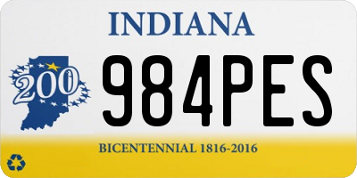 IN license plate 984PES