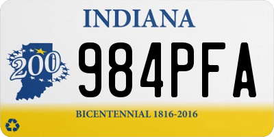 IN license plate 984PFA