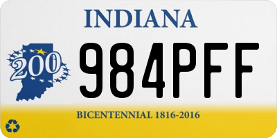IN license plate 984PFF