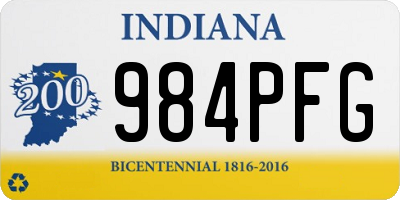 IN license plate 984PFG