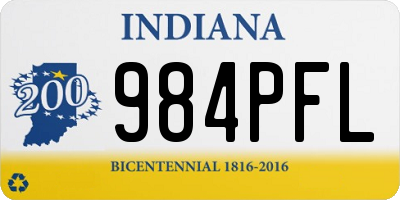 IN license plate 984PFL