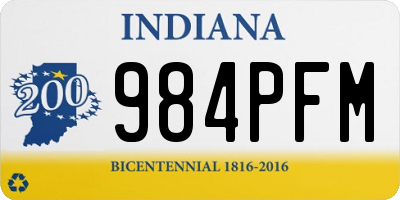 IN license plate 984PFM