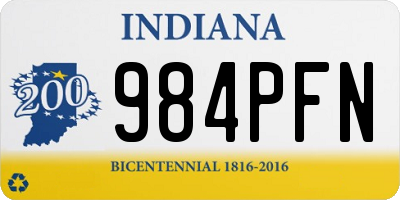 IN license plate 984PFN