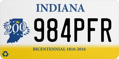 IN license plate 984PFR