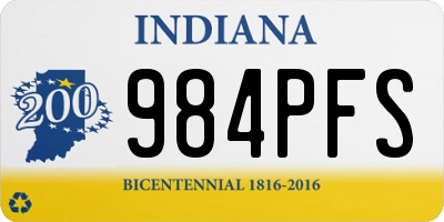 IN license plate 984PFS