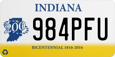 IN license plate 984PFU