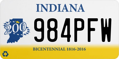 IN license plate 984PFW