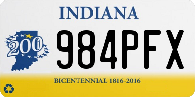 IN license plate 984PFX