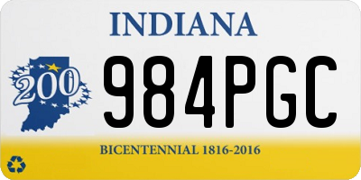 IN license plate 984PGC