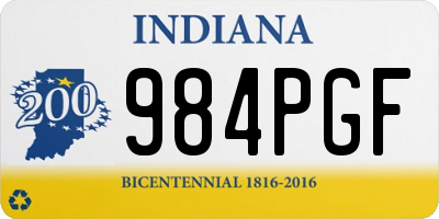 IN license plate 984PGF